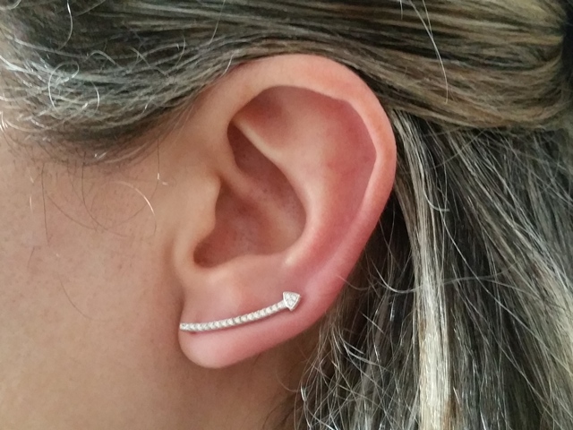 Pendientes Ear Cuff de Plata con Circonitas 1